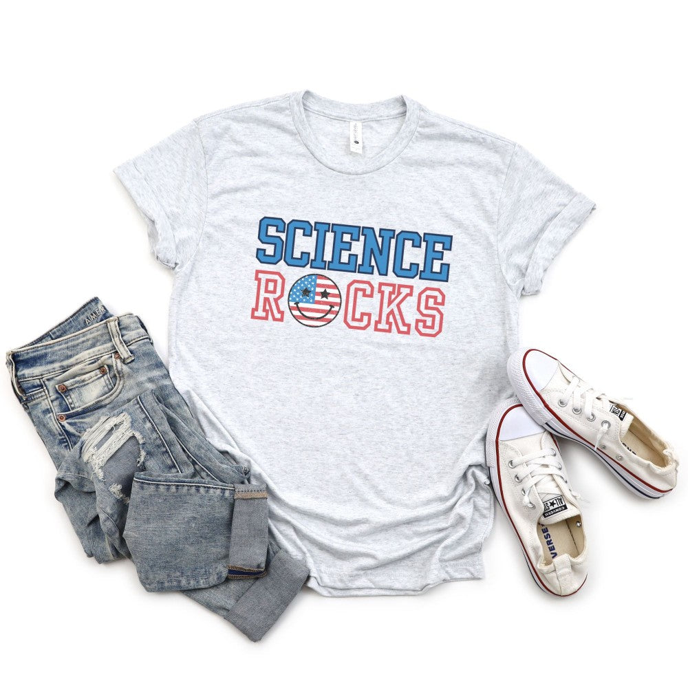 Science Rocks | Mini Science Rockstar - Red, White & Blue 💡🧬 Matching Graphic Tees