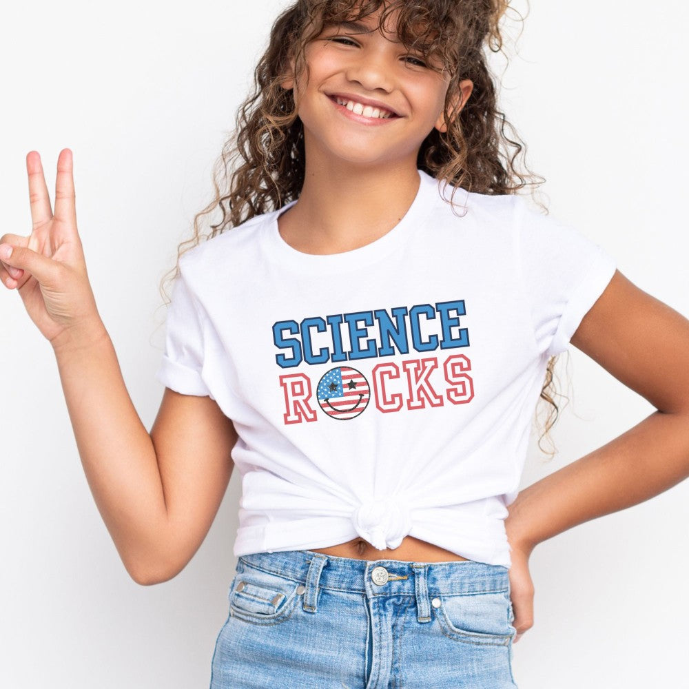 Science Rocks - Red, White & Blue 💥💡 Matching Graphic Tees