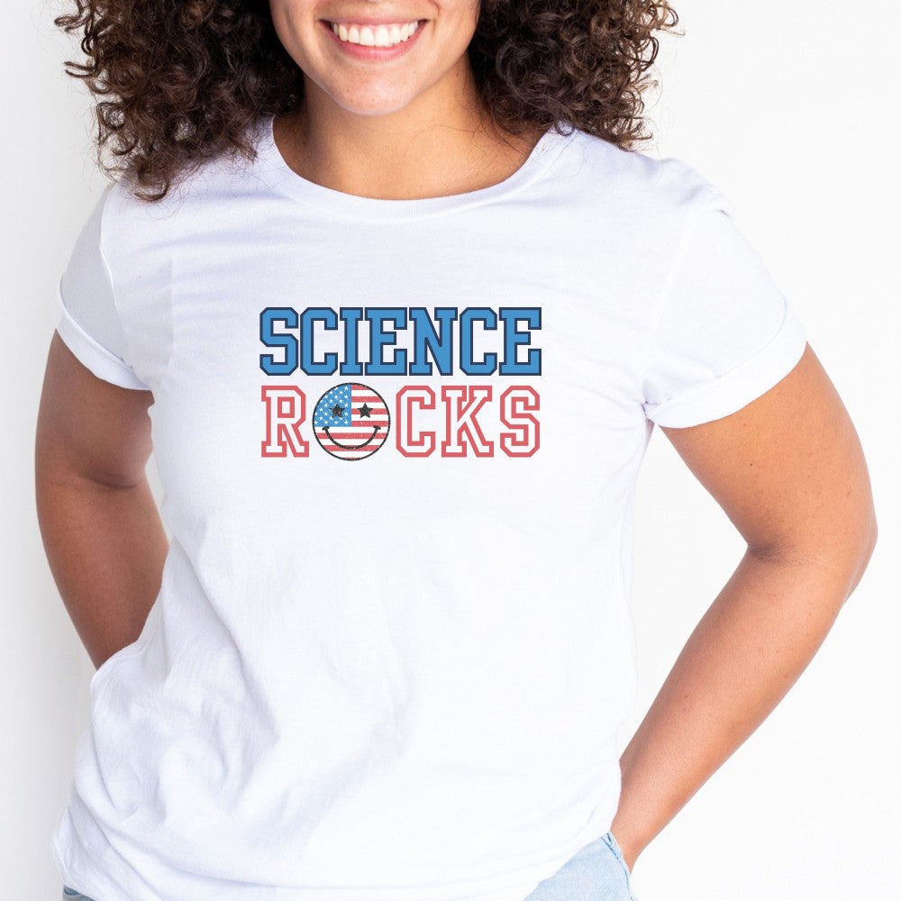 Science Rocks | Mini Science Rockstar - Red, White & Blue 💡🧬 Matching Graphic Tees