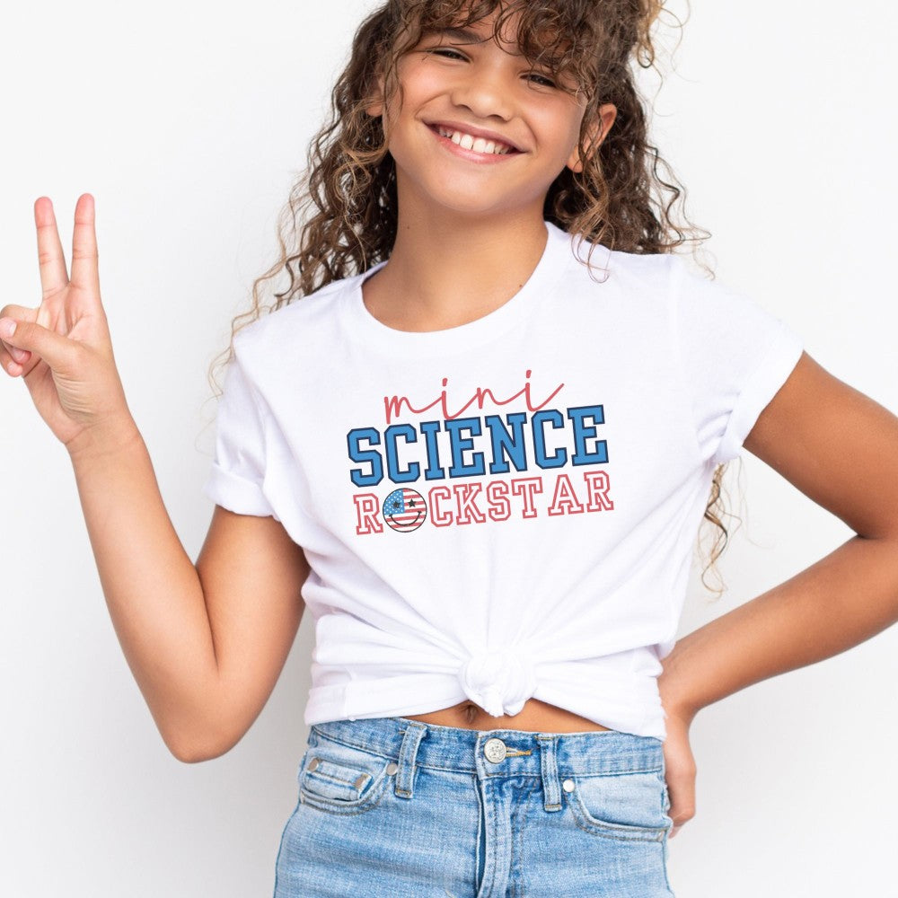 Science Rocks | Mini Science Rockstar - Red, White & Blue 💡🧬 Matching Graphic Tees