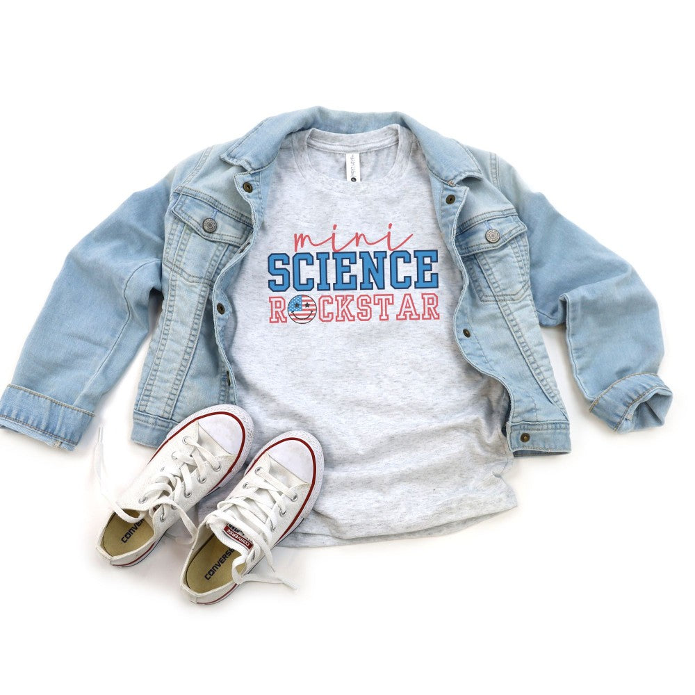 Science Rocks | Mini Science Rockstar - Red, White & Blue 💡🧬 Matching Graphic Tees