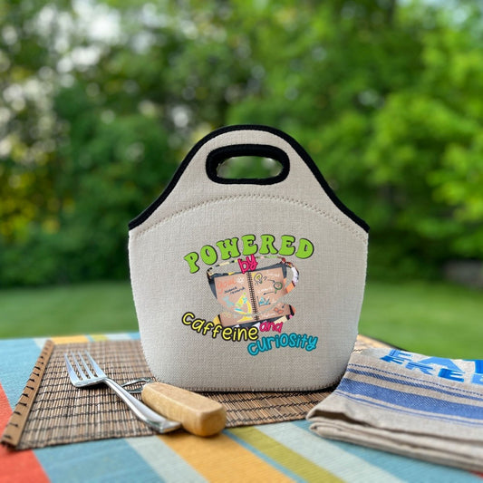 Powered by Coffee & Curiosity 🥪🍽️ Linen Cooler | Lunch Tote
