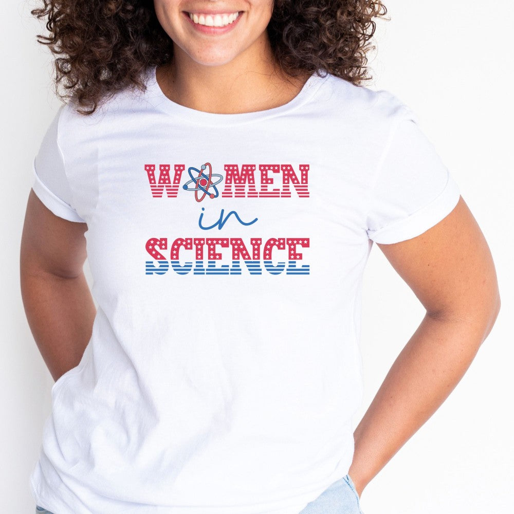 Women In Science - Red, White & Blue 💥💡Adult Graphic Tee