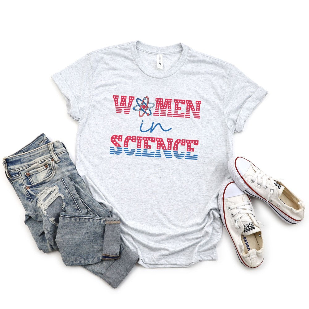 Women In Science - Red, White & Blue 💥💡Adult Graphic Tee