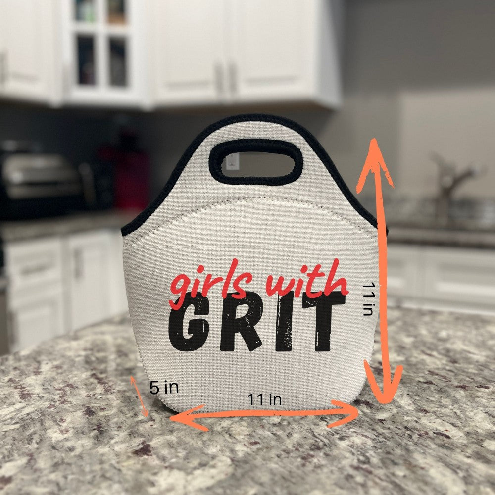 Girls with Grit 💪 Linen Cooler | Lunch Tote 🥪
