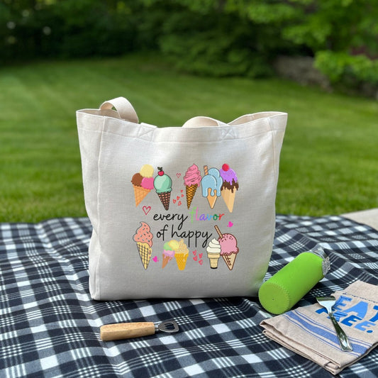 Ice Cream 🍦🌈 Summer Tote Bag