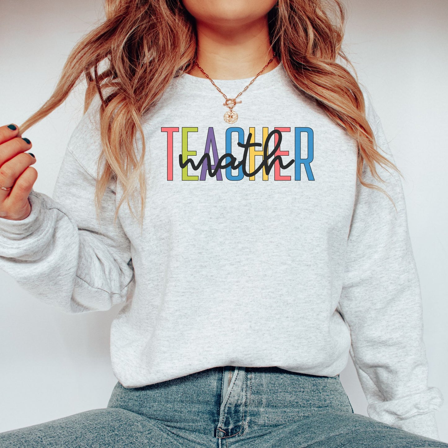 Math Teacher ππ Adult Sweatshirt