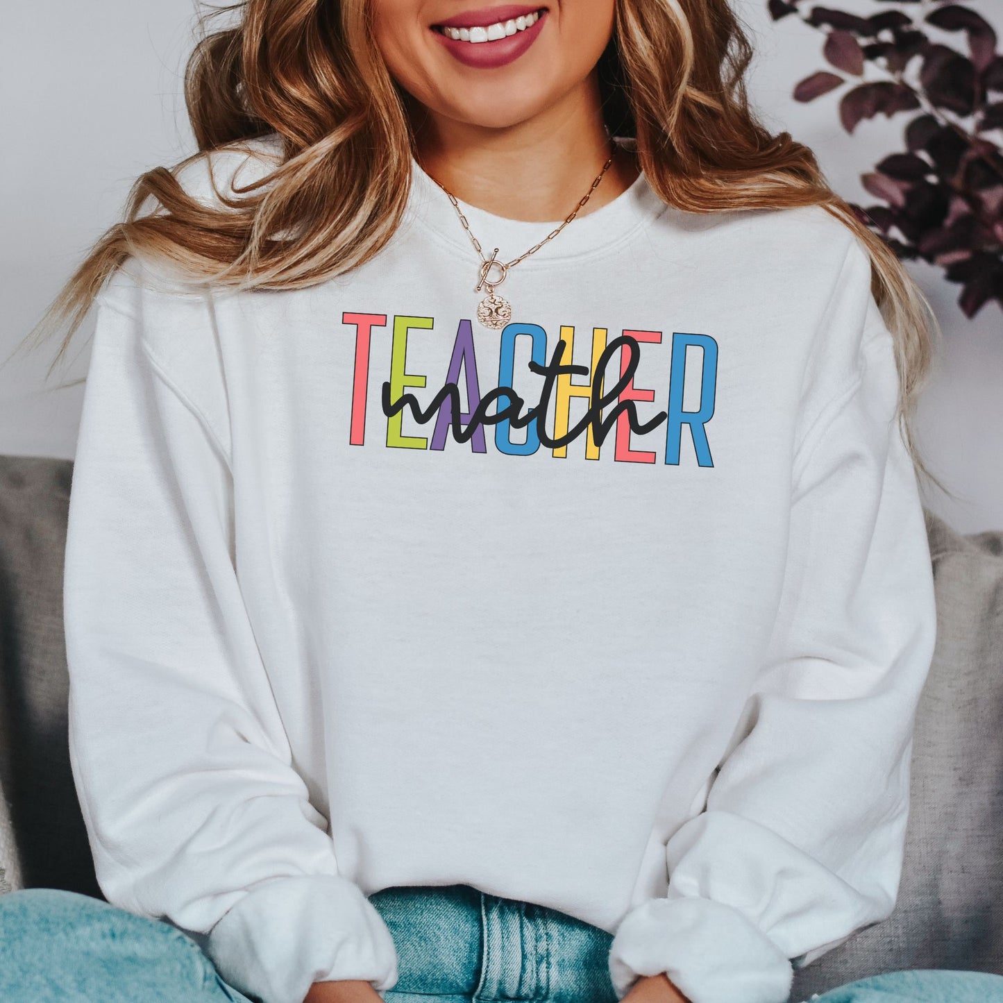 Math Teacher ππ Adult Sweatshirt