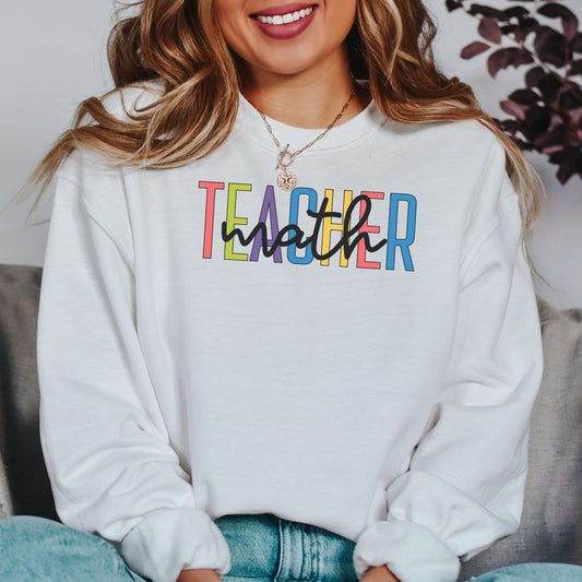 Math Teacher 📚🍎 Adult Sweatshirt