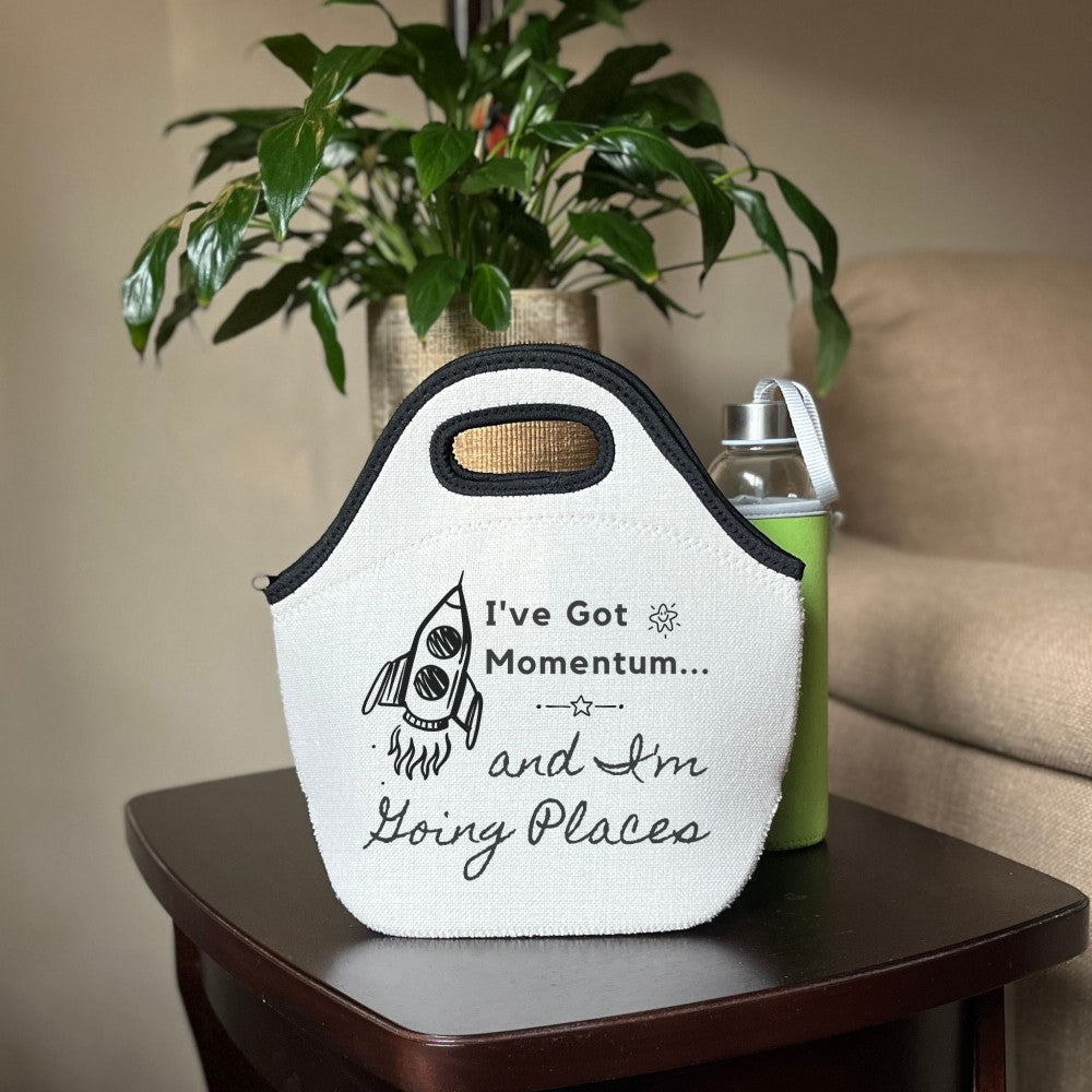 I'm Going Places 🚀 Linen Cooler | Lunch Tote 🥪