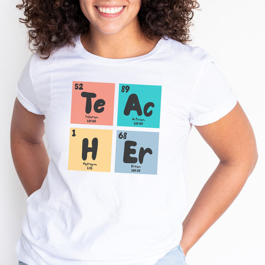 Teacher, Chemical Symbols ✏️📚 Adult Graphic Tee