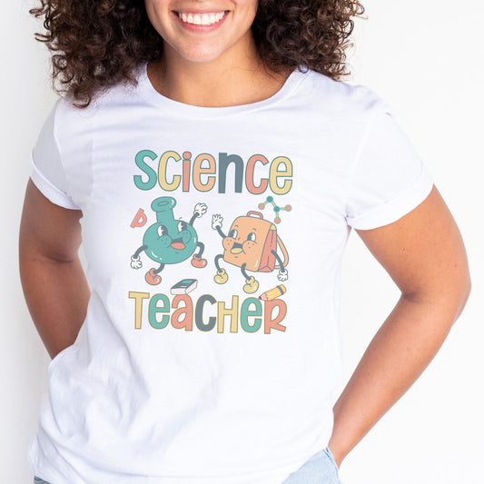 Retro Science Teacher ✏️📚 Adult Graphic Tee