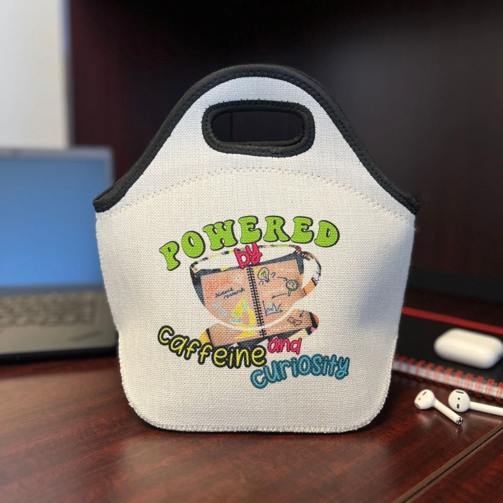 Powered by Coffee & Curiosity 🥪🍽️ Linen Cooler | Lunch Tote
