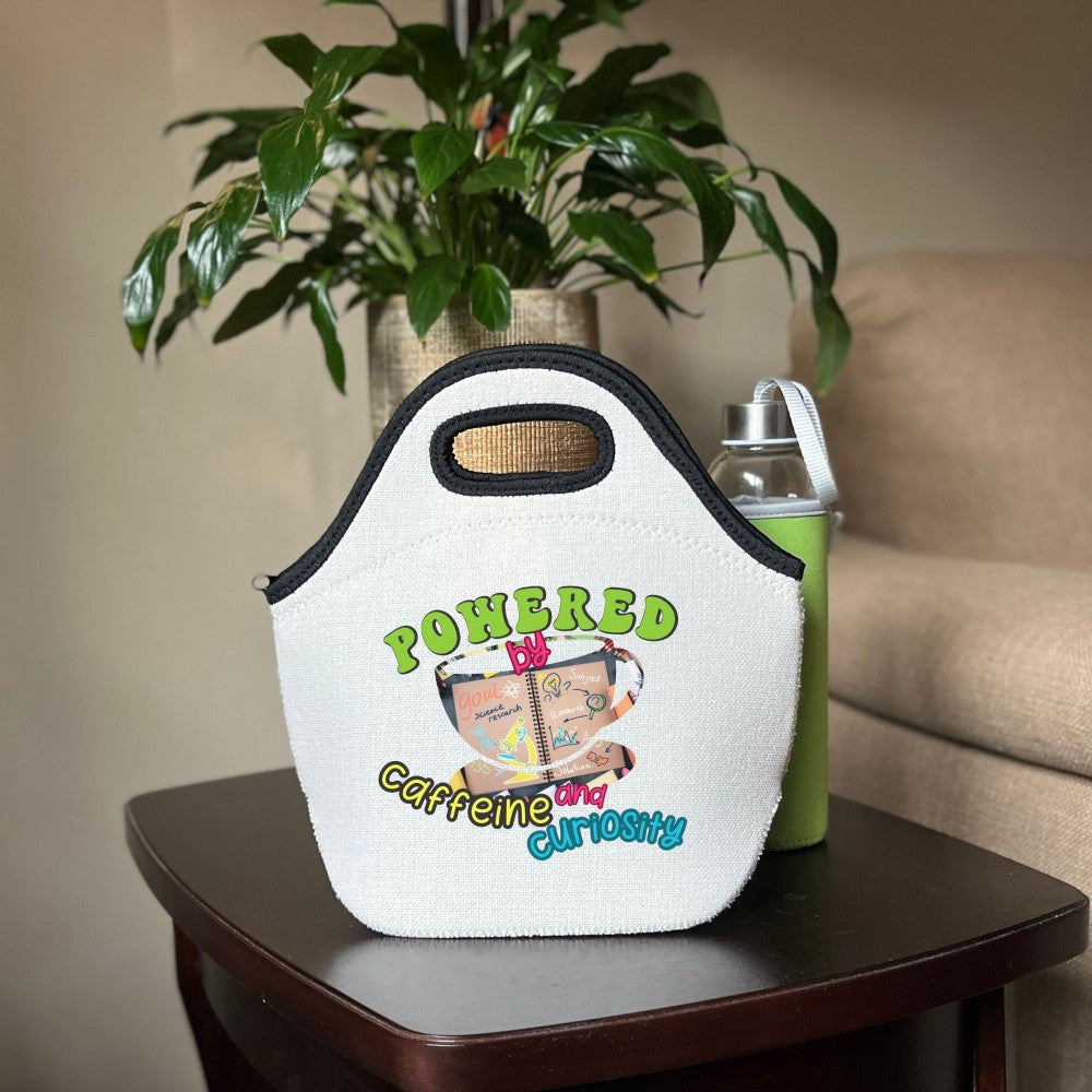 Powered by Coffee & Curiosity 🥪🍽️ Linen Cooler | Lunch Tote