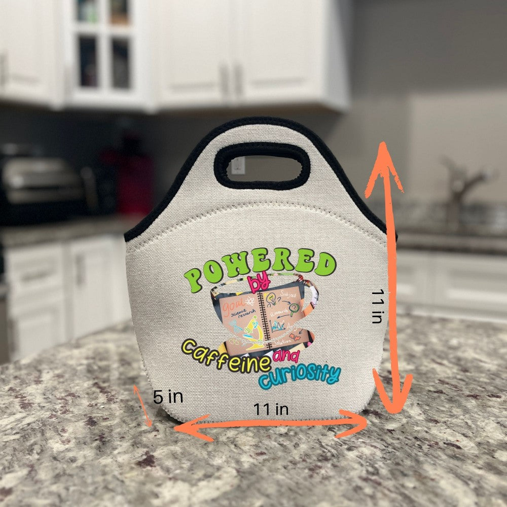 Powered by Coffee & Curiosity 🥪🍽️ Linen Cooler | Lunch Tote