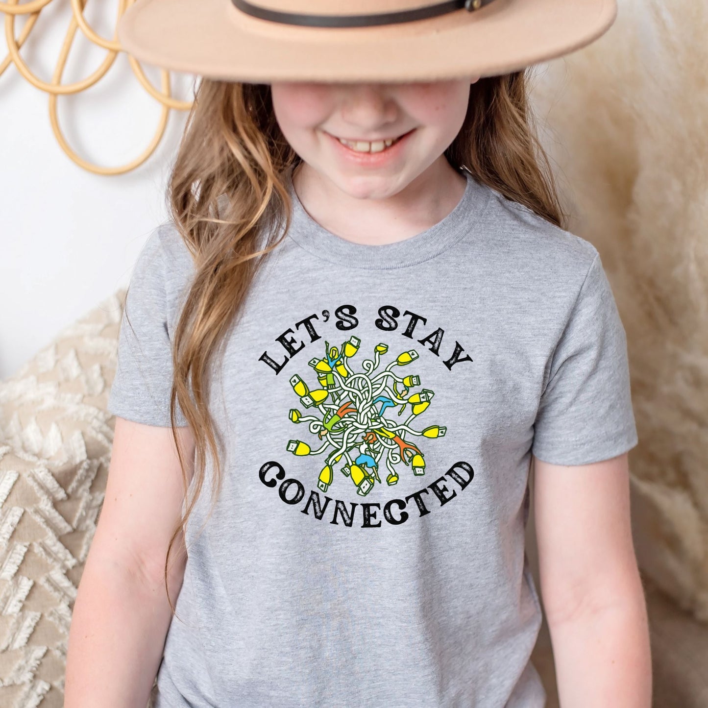 Let's Stay Connected ππ² Youth Graphic Tee