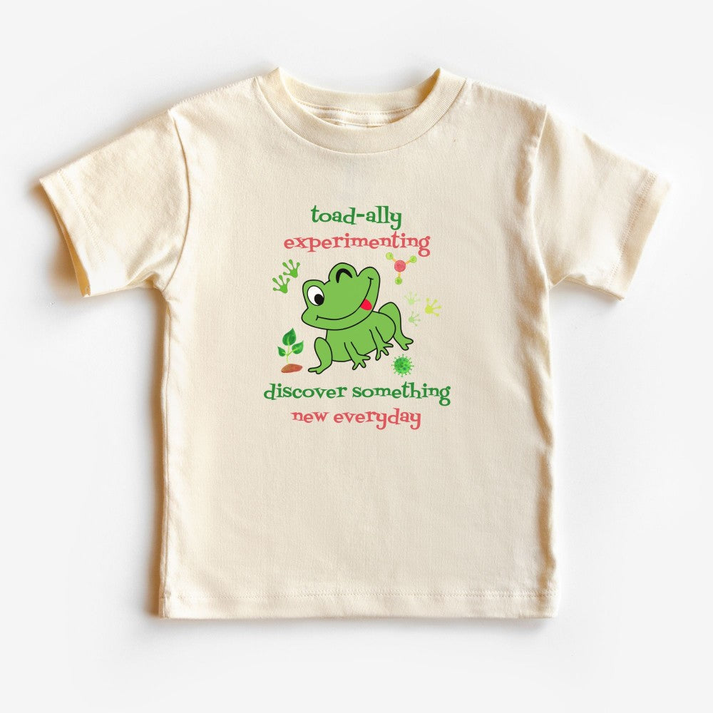 Toad-ally Experimenting Frog ๐ธ๐ก Toddler Graphic Tees