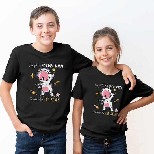 I've Got the MOO-ves Cow Astronaut 🐄🚀 Youth Graphic Tee