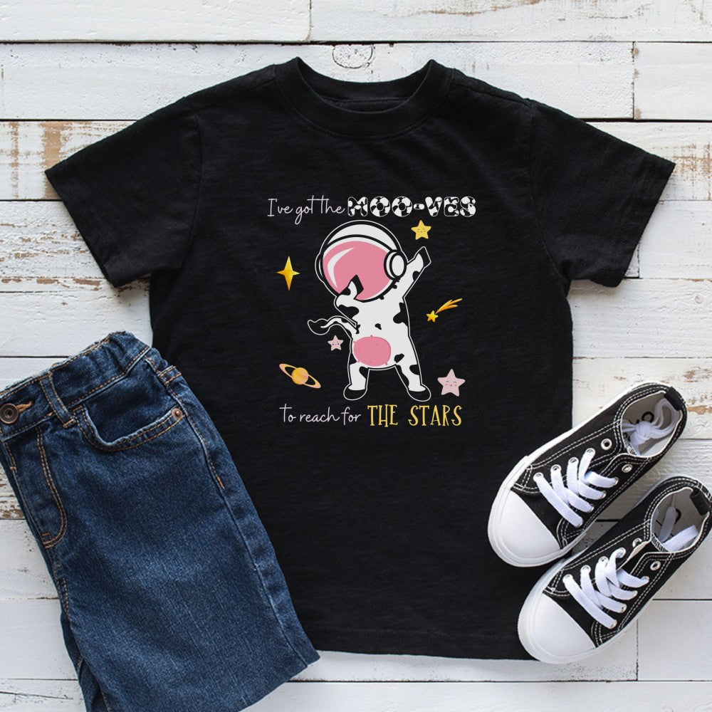 I've Got the MOO-ves Cow Astronaut ππ Youth Graphic Tee