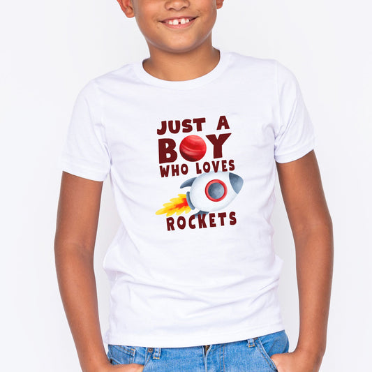 Just A Boy Who Loves Rockets 🚀👨🏻🚀 Youth Graphic Tees