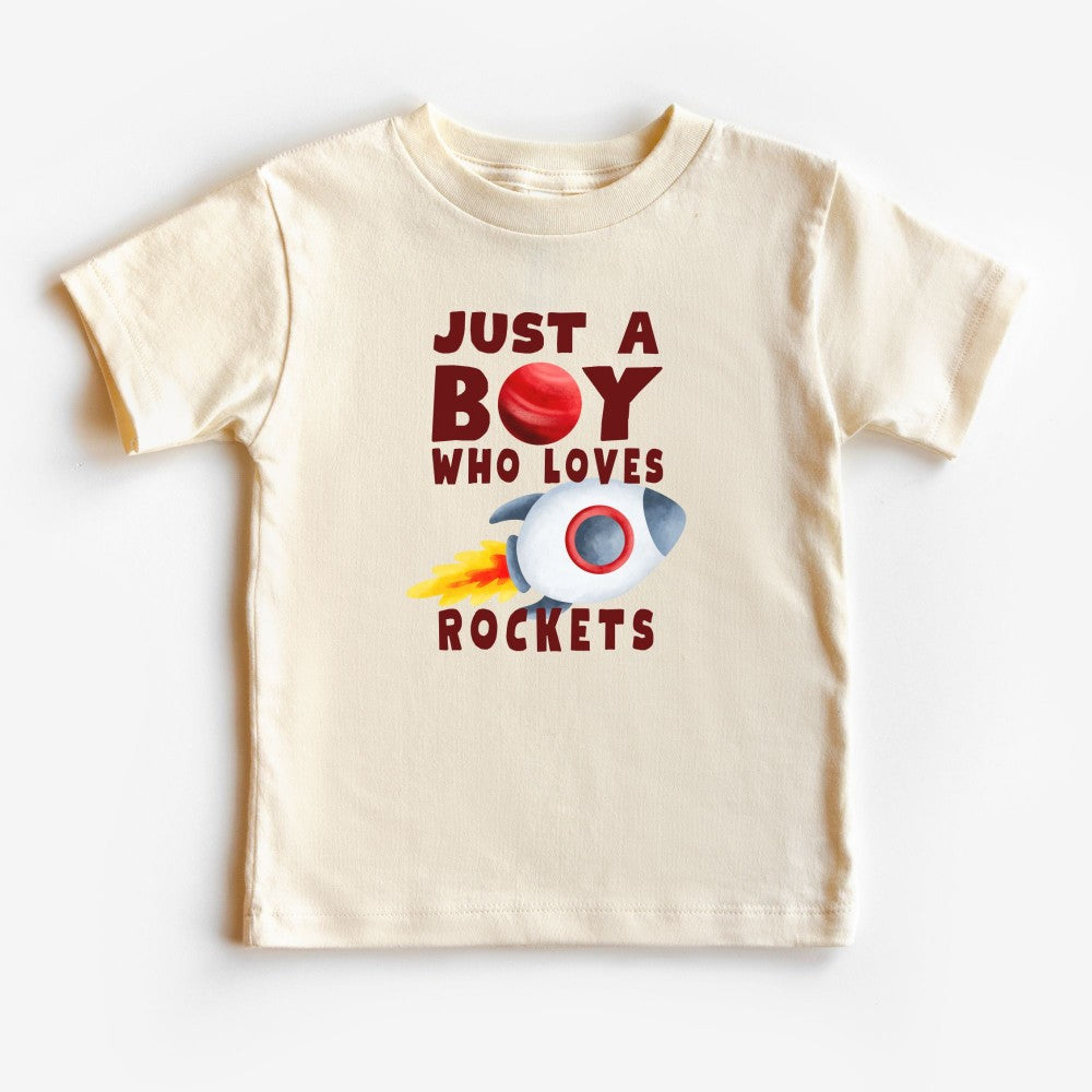 Just A Boy Who Loves Rockets ππ¨π»βπ Dad and Me Graphic Tees