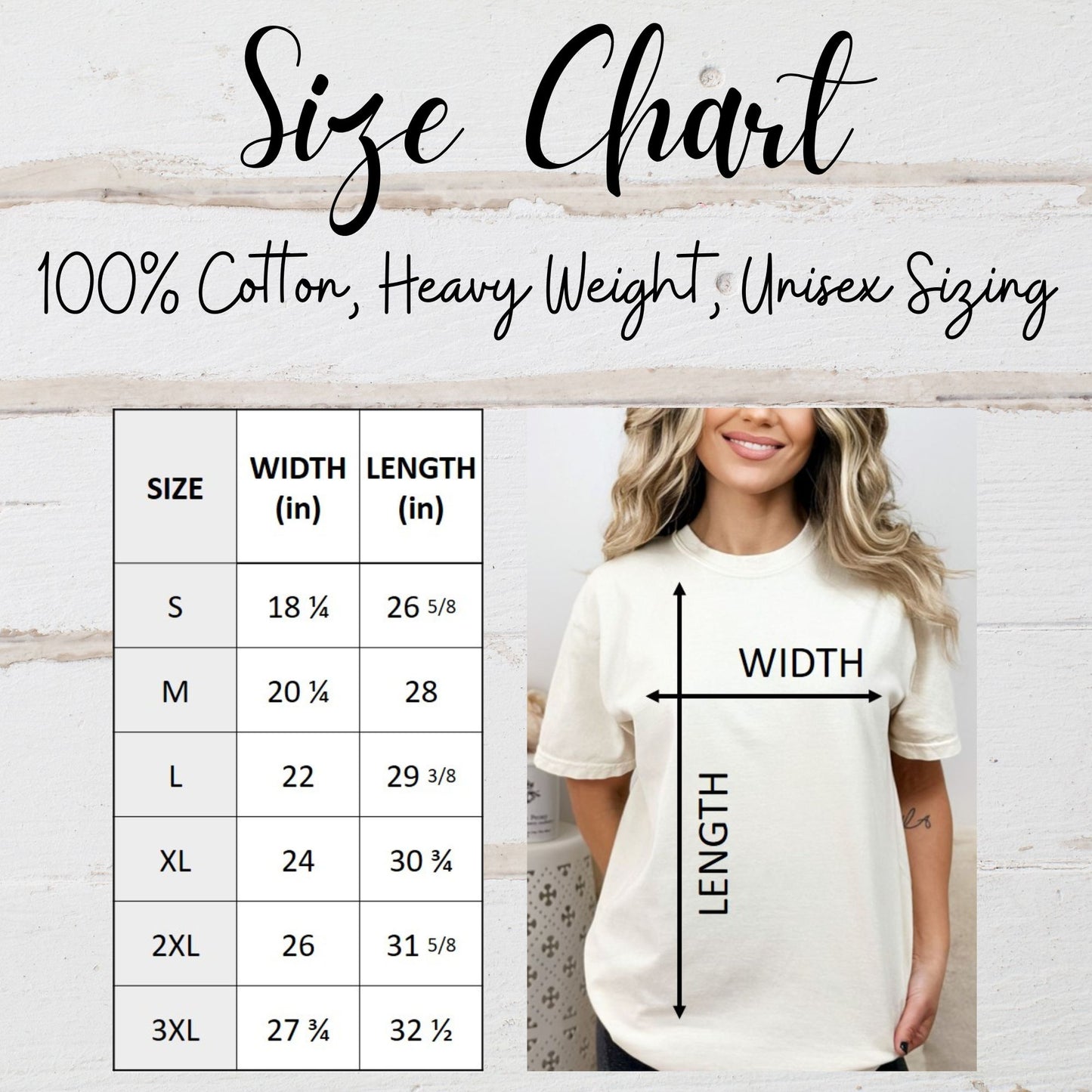 the size chart for a women's t - shirt