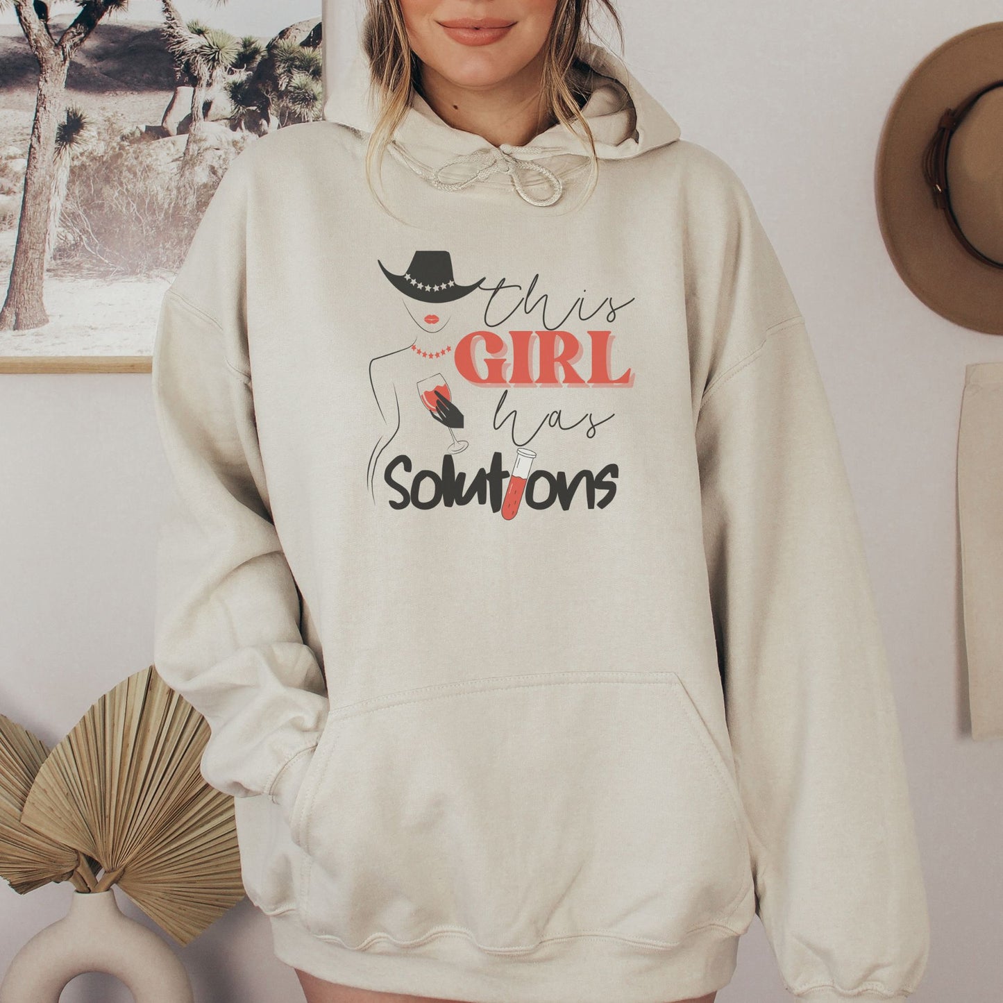 This Girl Has Solutions π©βπ¬π§ͺ Adult Graphic Hoodie