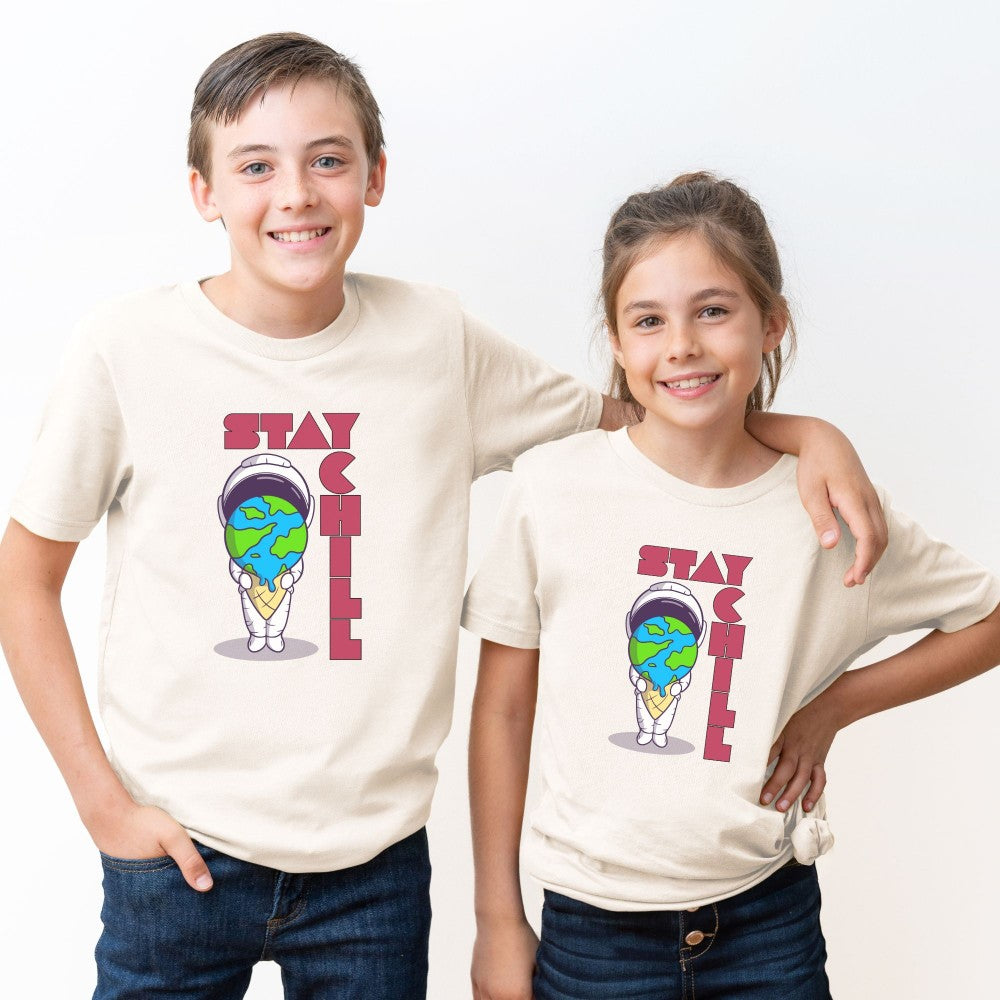 Stay Chill Ice Cream Astronaut π¦π¨π»βπ Youth & Toddler Graphic Tees
