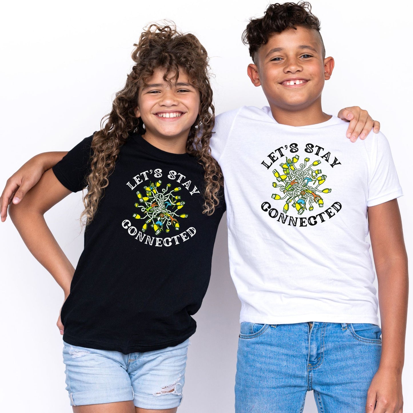 Let's Stay Connected ππ² Youth Graphic Tee