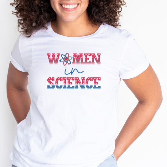 Women In Science - Red, White & Blue 💥💡Adult Graphic Tee