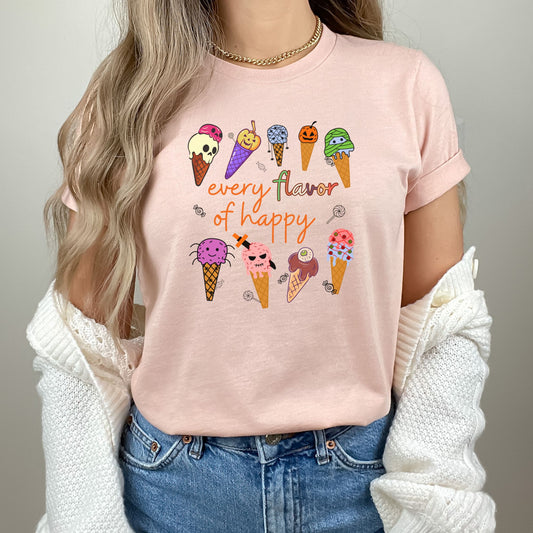 Ice Cream - Fall Flavor of Happy 🍦🌈 Adult Graphic Tee