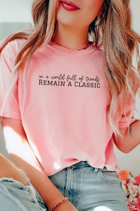 Remain a Classic 💖🌹 Garment-Dyed Graphic T-Shirts