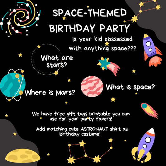 FREE Space-Themed Birthday Gift Tags 🚀🪐