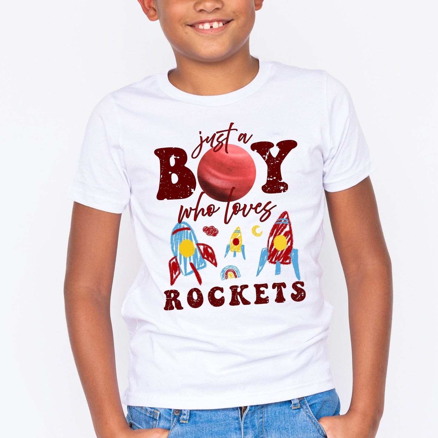 Rocket Space Exploration Graphic Tee for Boys