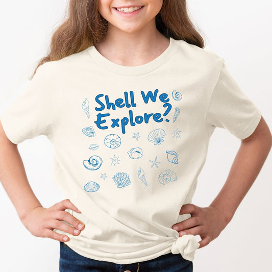 Seashell Ocean Adventure Graphic Tee for Boys & Girls