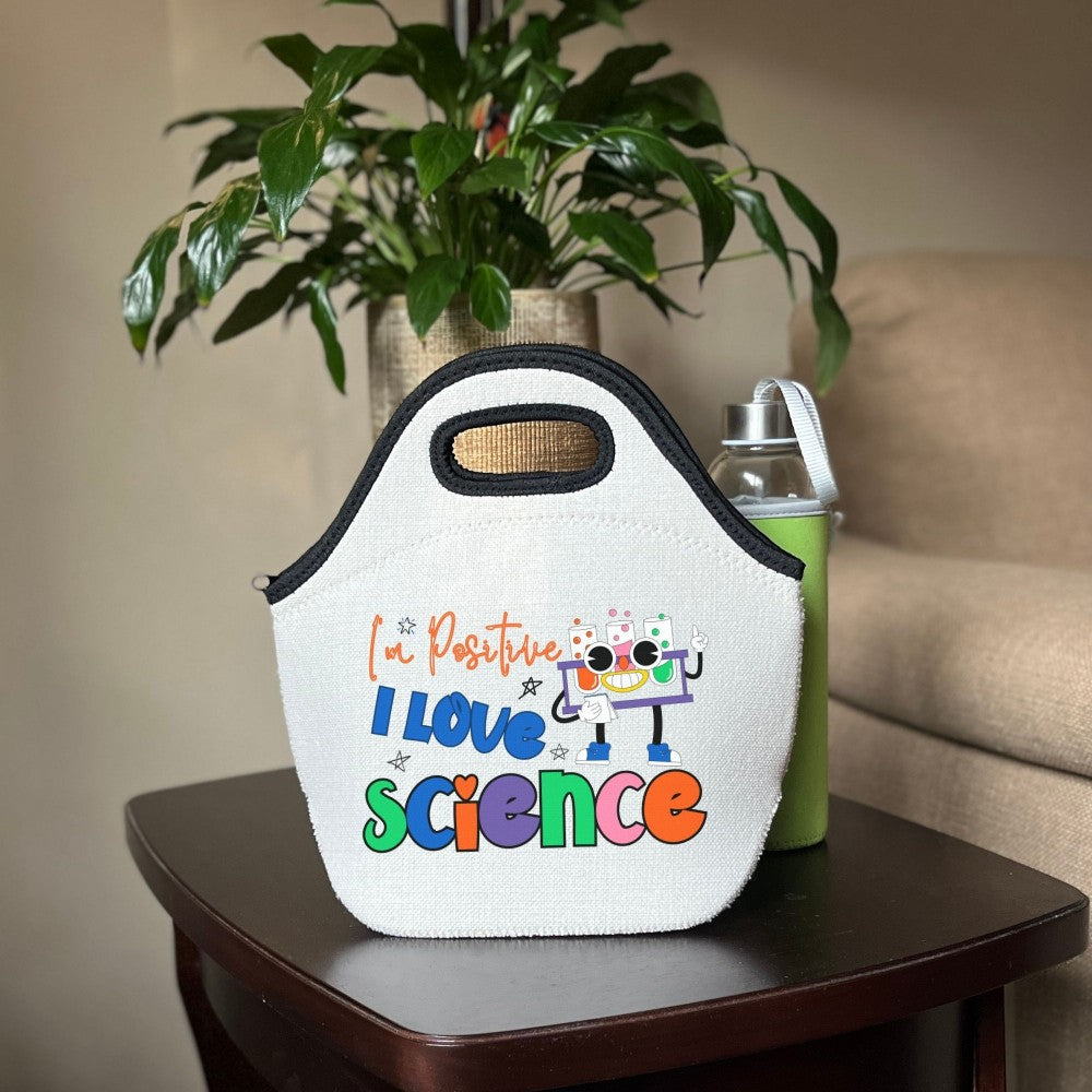 I'm Positive, I love Science 🧬 Linen Cooler | Lunch Tote 🥪