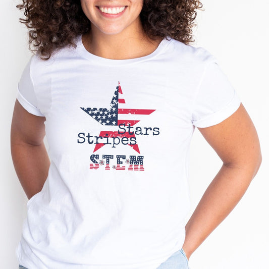 Stars, Stripes, STEM - Red, White & Blue 💥🧬 Graphic Tees
