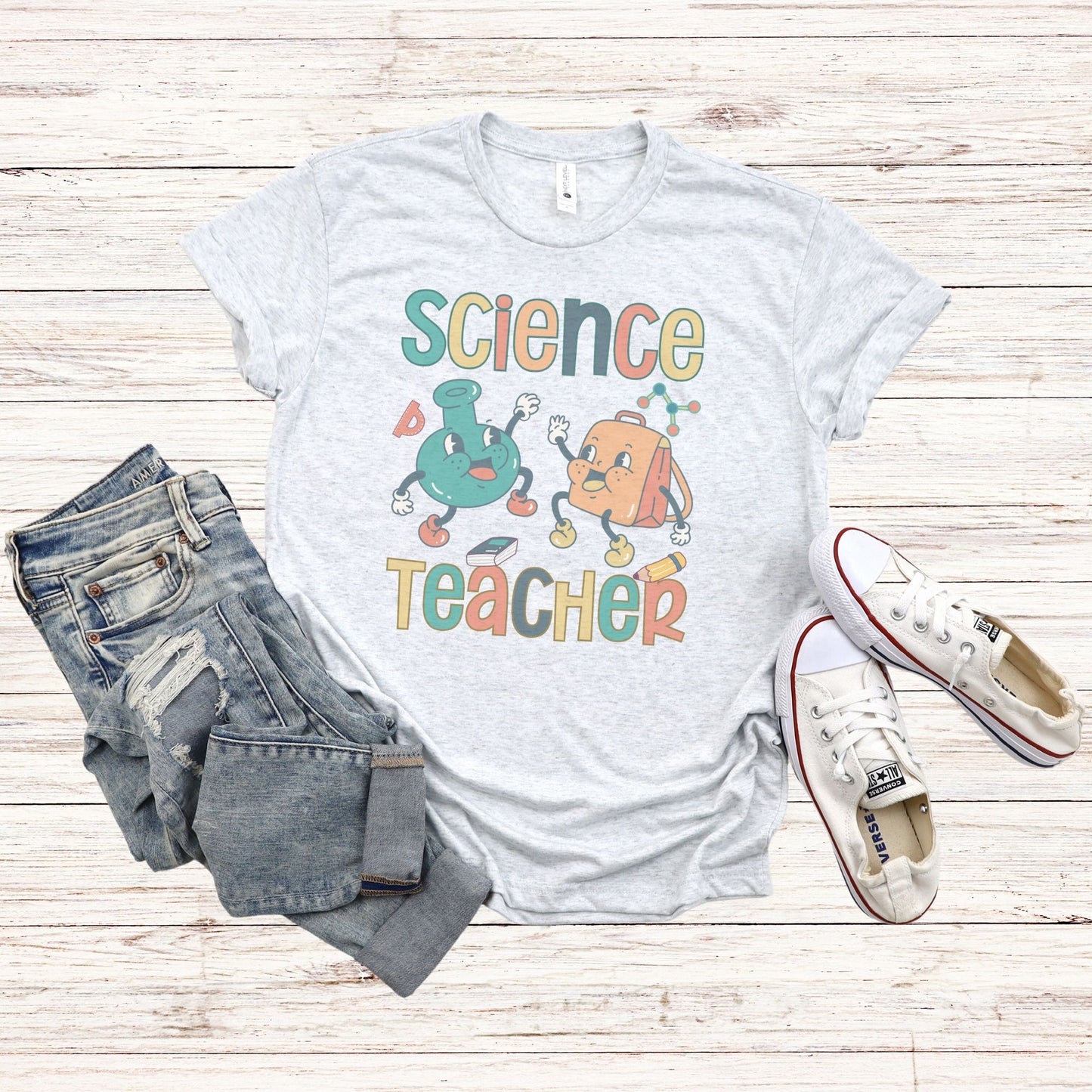 Retro Science Teacher ✏️📚 Adult Graphic Tee