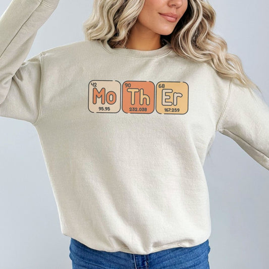 a woman wearing a sweatshirt with the words mo tube on it