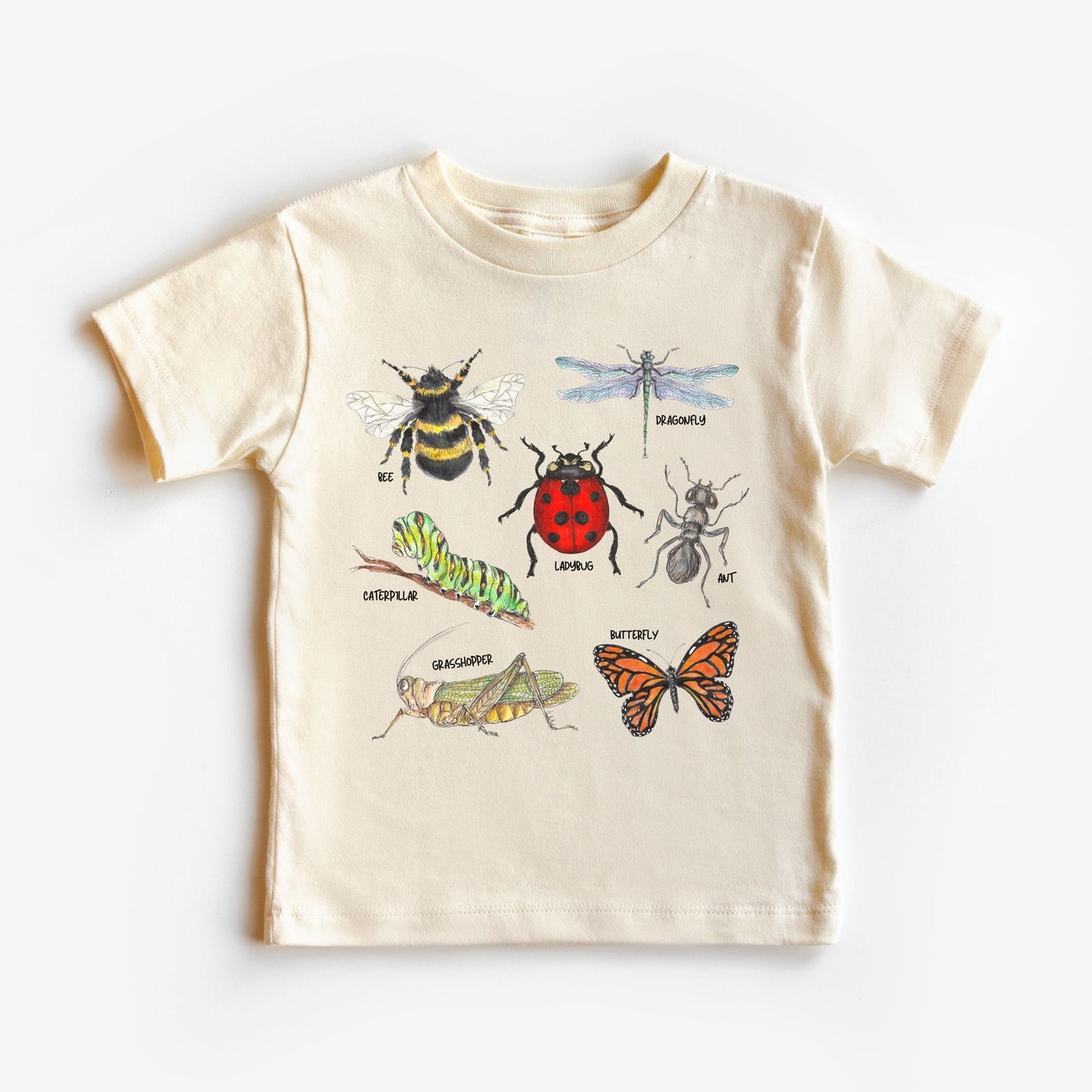 STEM Toddler Insect Shirt Bug Identification Learning Tee