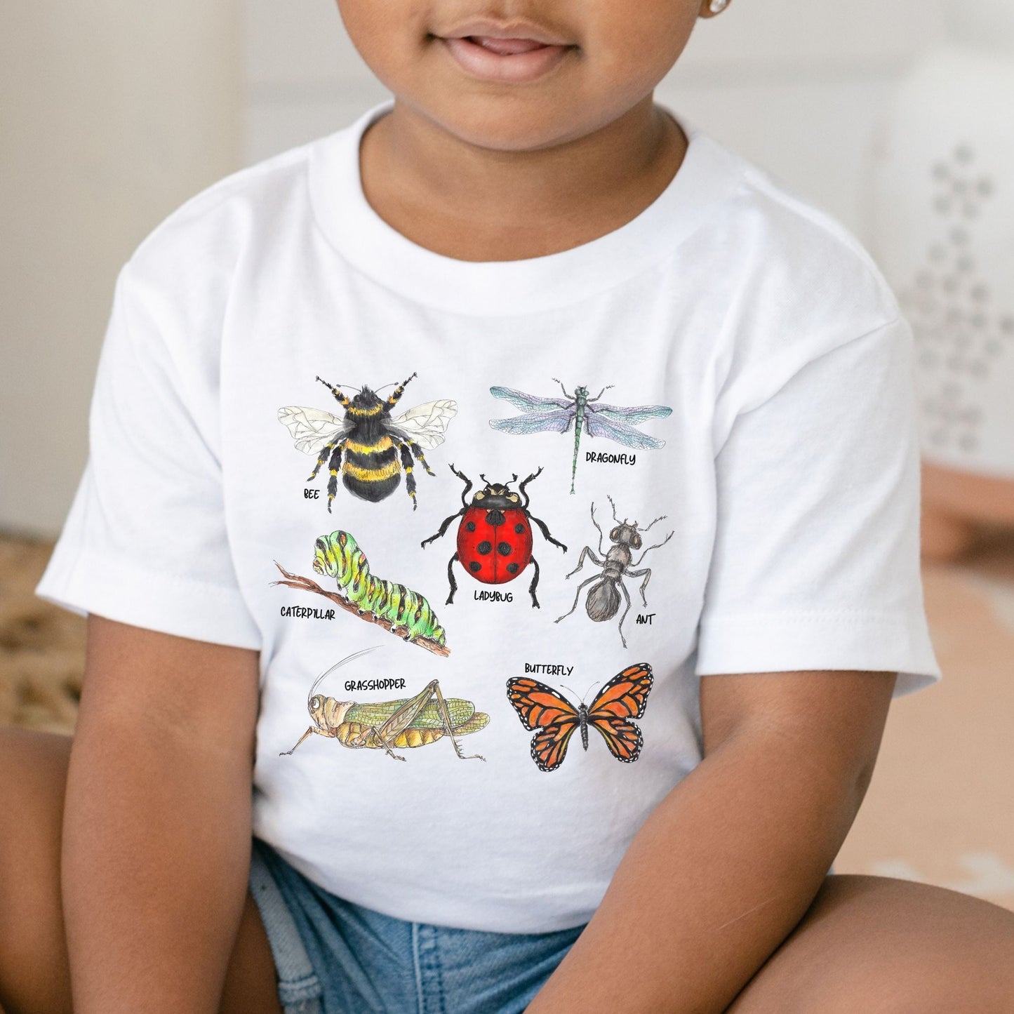 STEM Toddler Insect Shirt Bug Identification Learning Tee