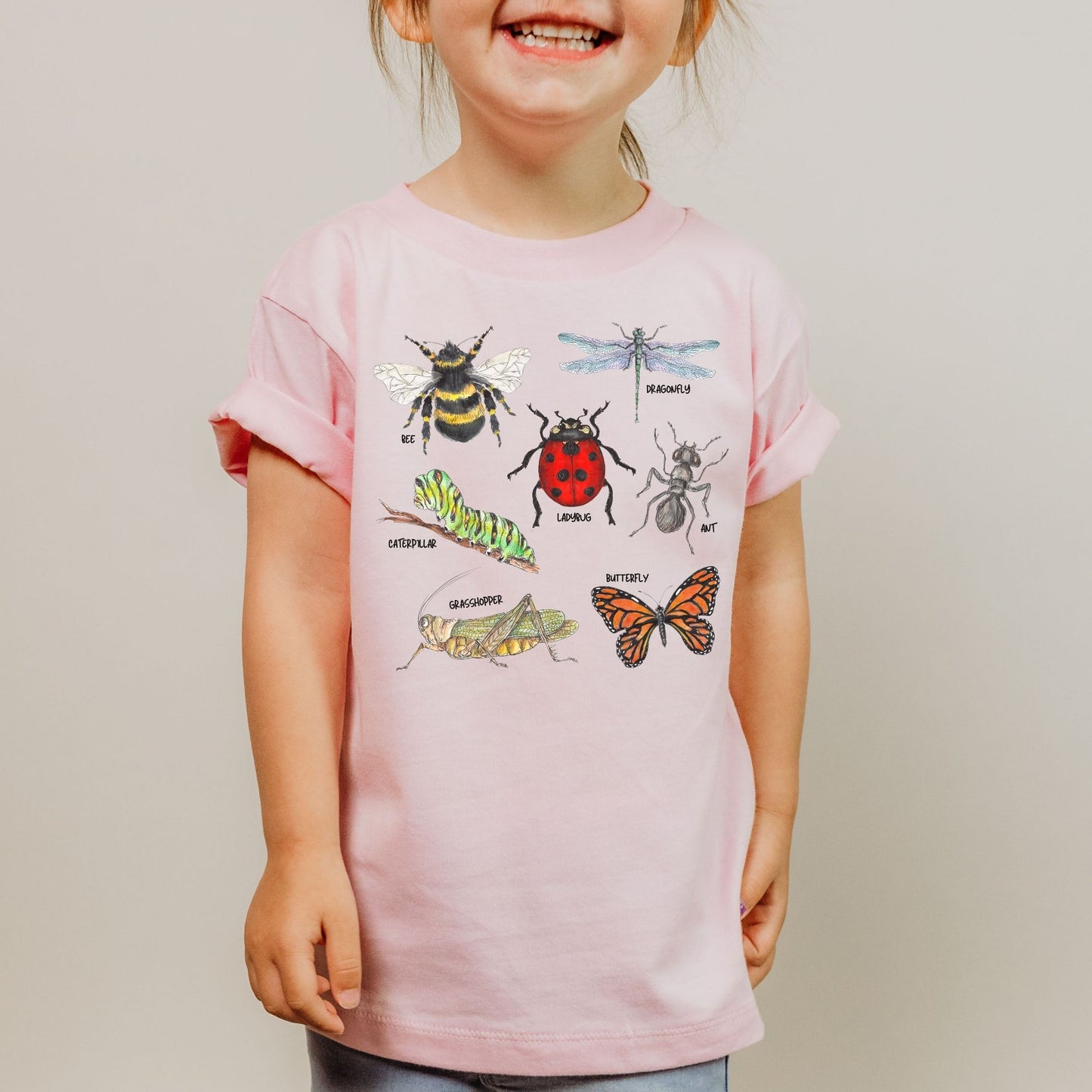 STEM Toddler Insect Shirt Bug Identification Learning Tee