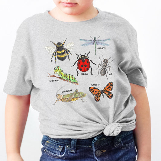 STEM Toddler Insect Shirt Bug Identification Learning Tee