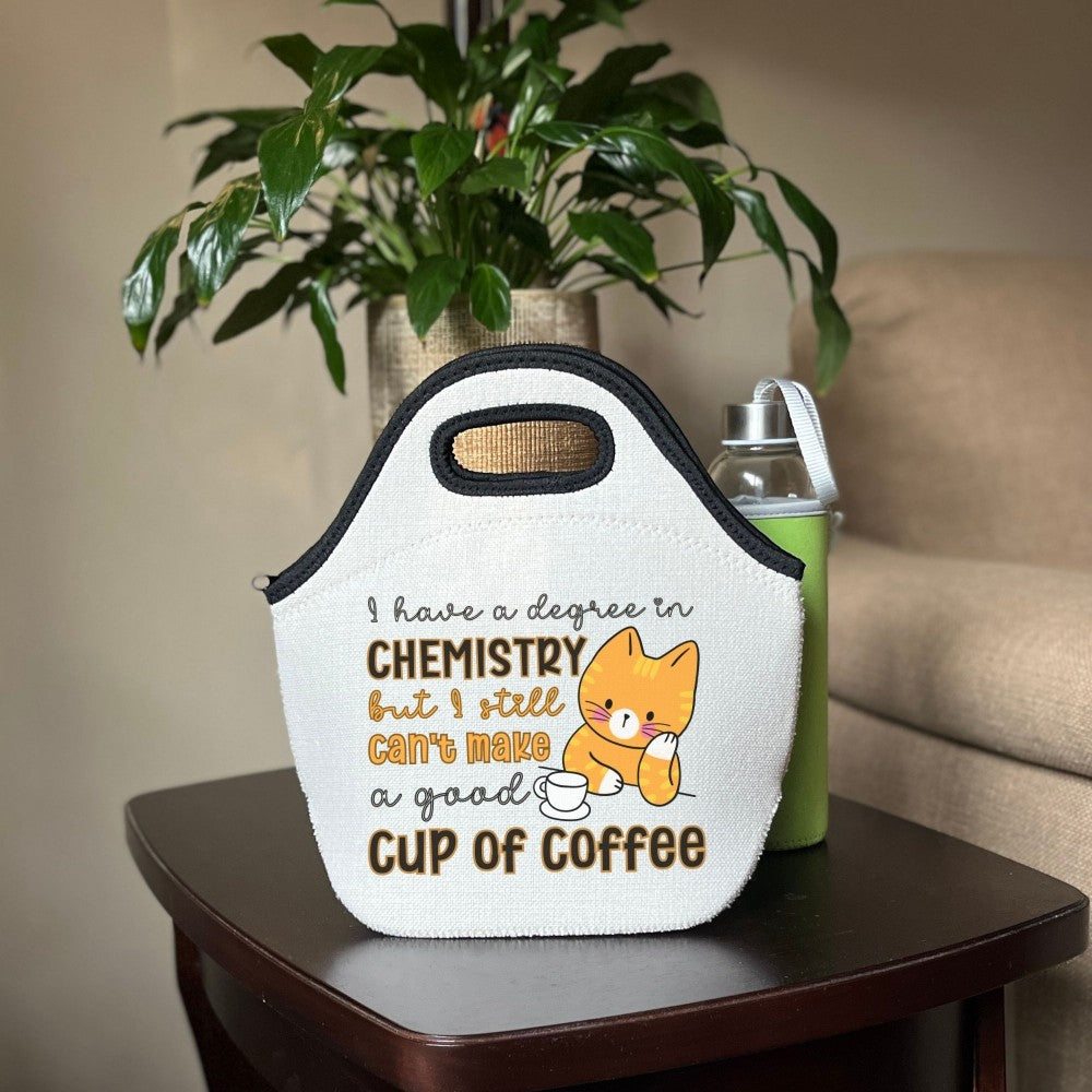 Chemistry & Coffee ☕︎🧪 Linen Cooler | Lunch Tote 🥪