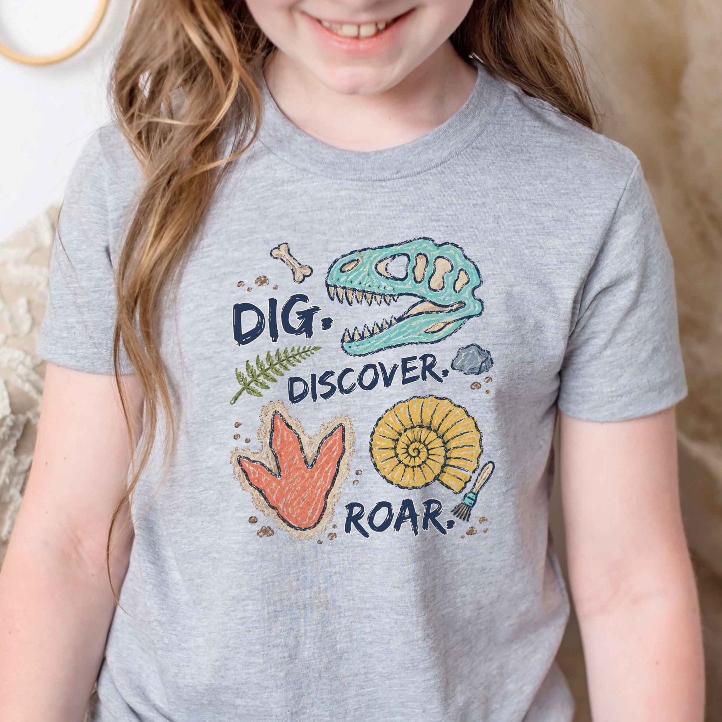 Kids Paleontology Shirt Dinosaur Fossil Tee