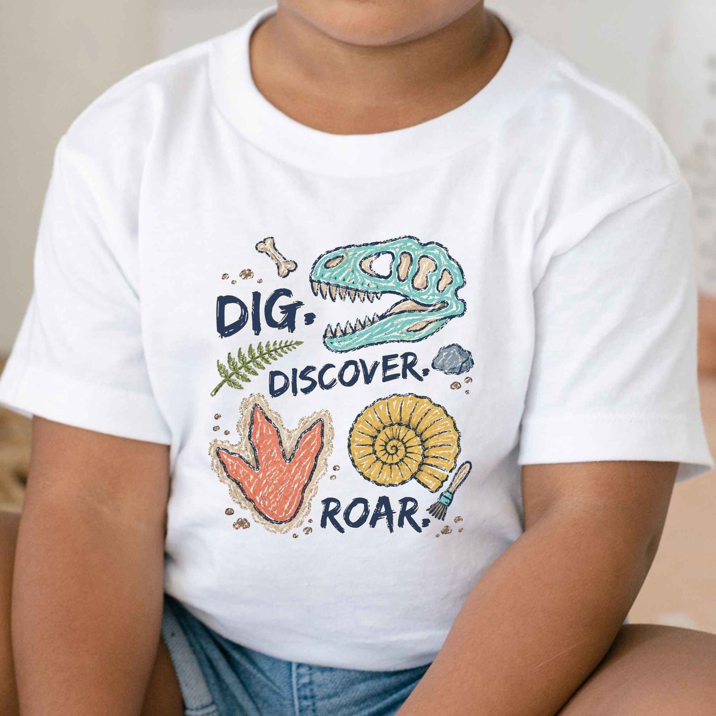 Kids Paleontology Shirt Dinosaur Fossil Tee