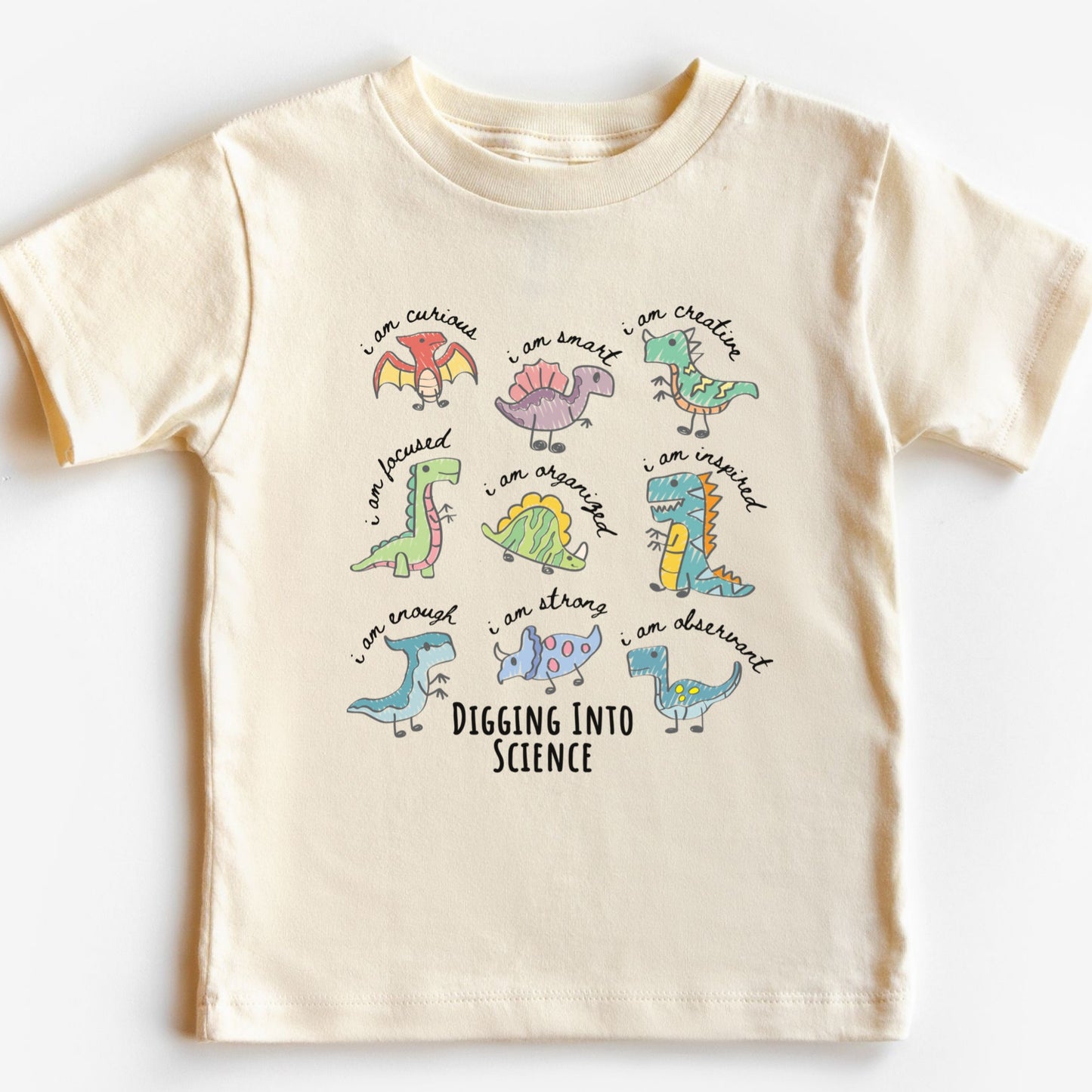Youth STEM Dinosaur Science Shirt Digging Into Science Tee