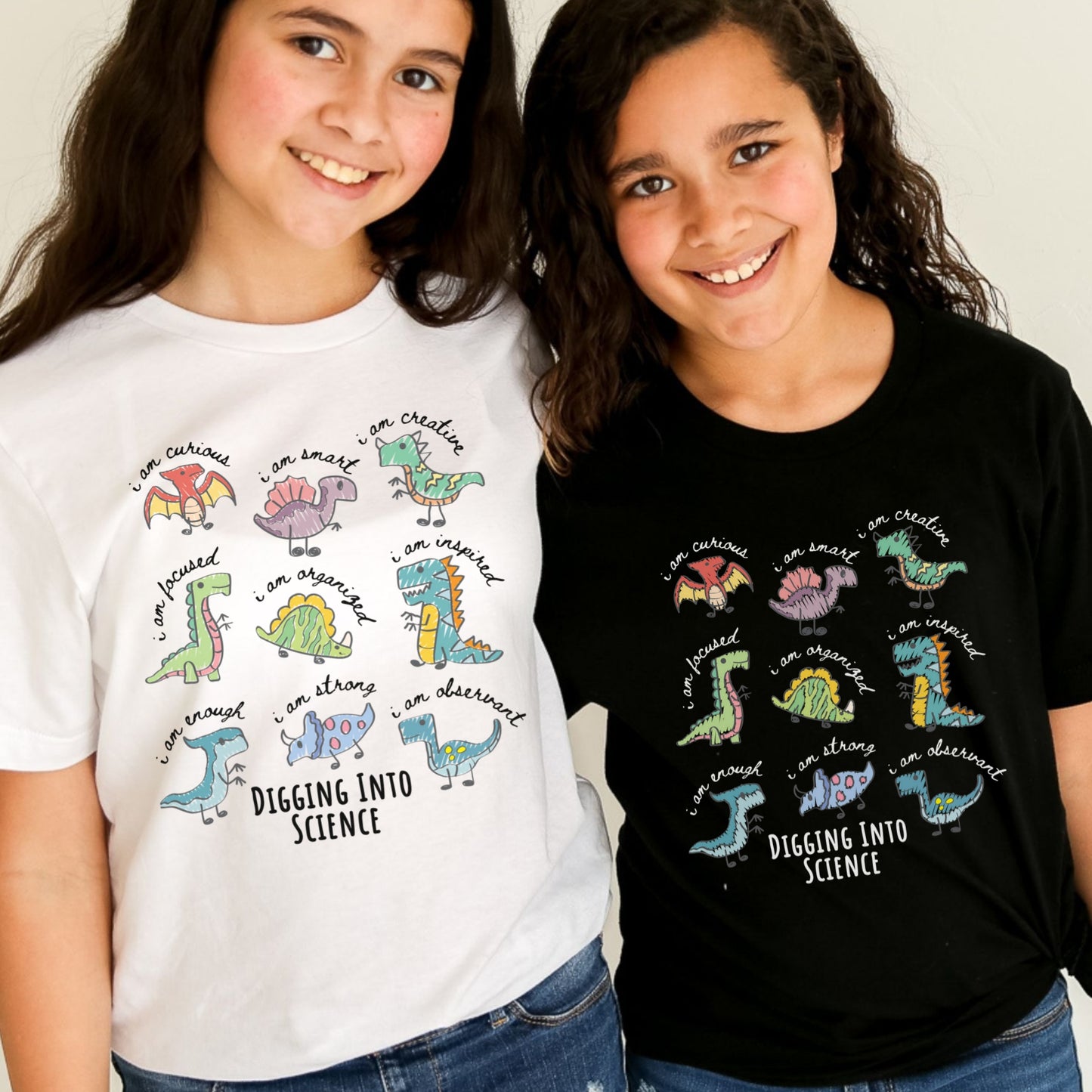 Youth STEM Dinosaur Science Shirt Digging Into Science Tee