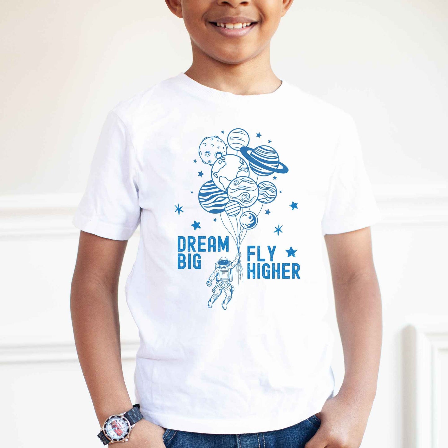 Kids Astronaut Shirt Dream Big Space Explorer Tee