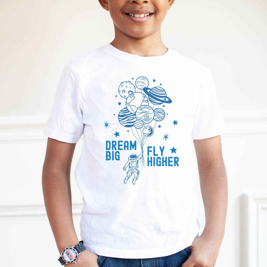 Kids Astronaut Shirt Dream Big Space Explorer Tee